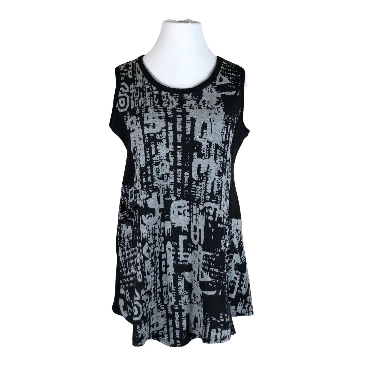 Unisex Bloomit - Kootud tuunika, suurus 44 - Must (1)