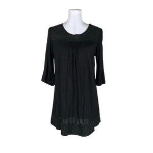 Unisex Lindex - Trikotaažist tuunika, suurus 40 - Must (1)