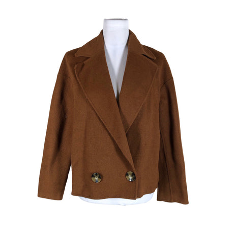 Unisex Massimo Dutti - Villane mantel, suurus 36 - Pruun ()