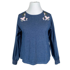 Unisex NOSH - Trikotaažist pluus, suurus 42 - Sinine (1)