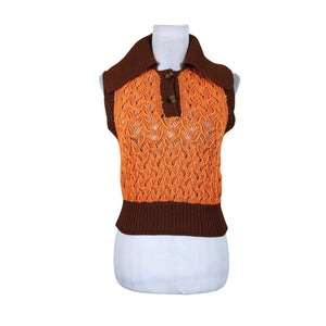 Unisex Rejina Pyo - Kootud vest, suurus 36 - Oranž (1)