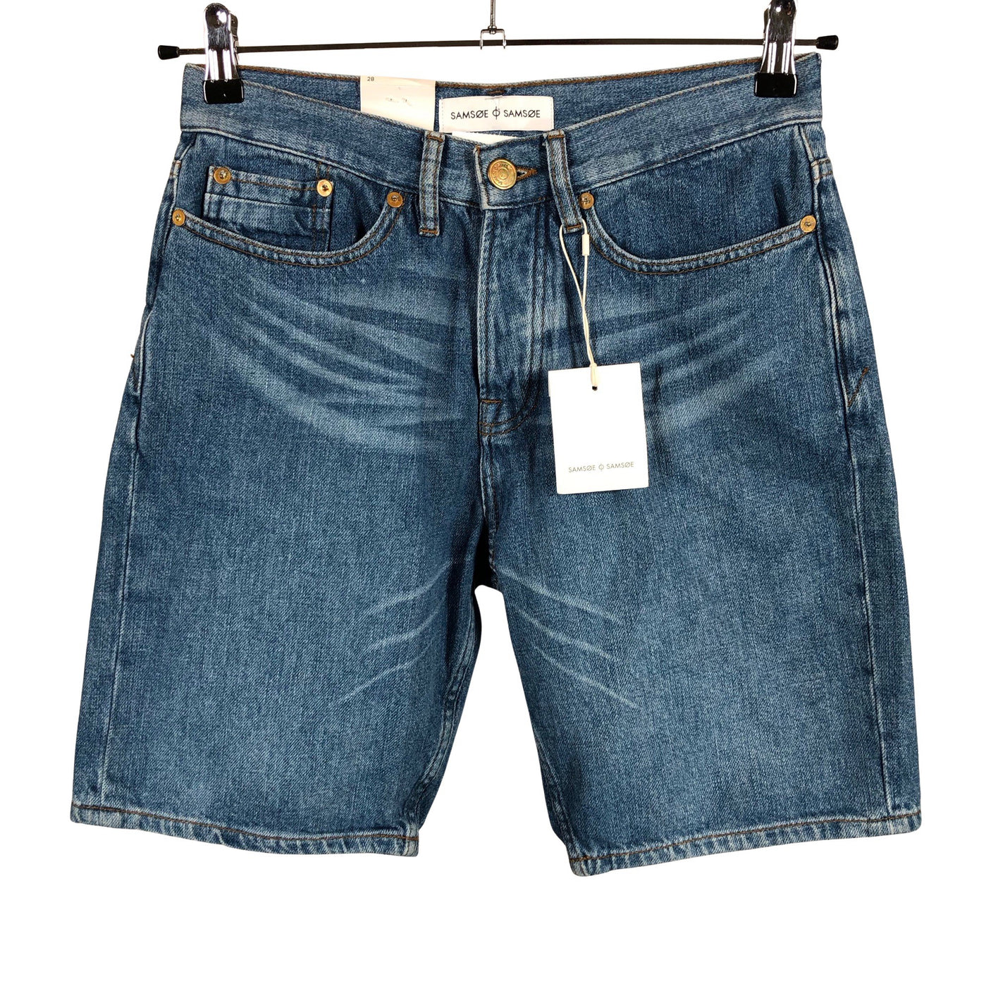 Unisex Samsoe&Samsoe - Teksast lühikesed püksid, suurus W28 - Sinine (1)