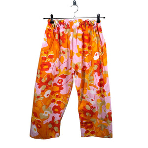 Unisex Handmade - Mittevenivad poolpikad püksid, suurus 34 - Oranž (1)