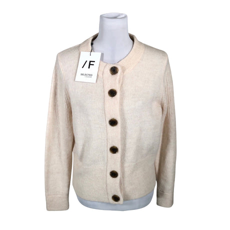 Unisex Selected - Kardigan, suurus 38 - Looduslik valge ()