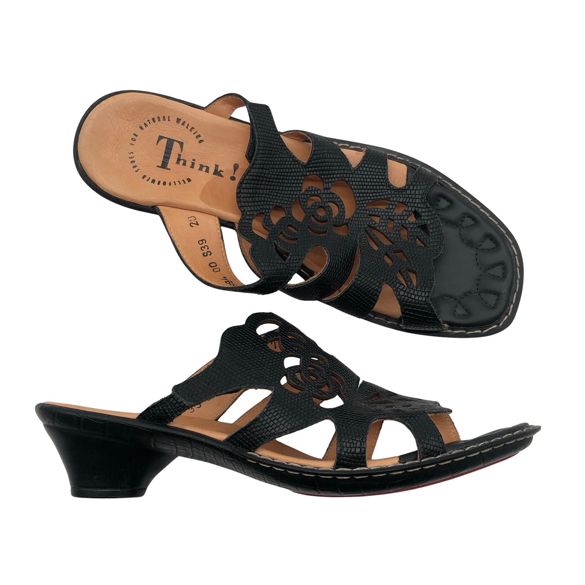 Unisex Think! - Kontsaga rihmikud, suurus 39 - Must (1)