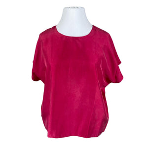Unisex Stockmann Silk - Lühikeste käistega pluus, suurus 46 - Veinipunane (1)