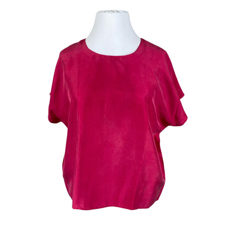 Unisex Stockmann Silk - Lühikeste käistega pluus, suurus 46 - Veinipunane ()
