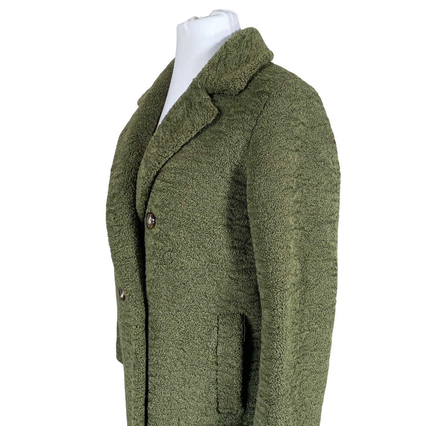 Unisex ROCKANDBLUE - Kunstkarusnahast mantel, suurus 42 - Roheline (3)