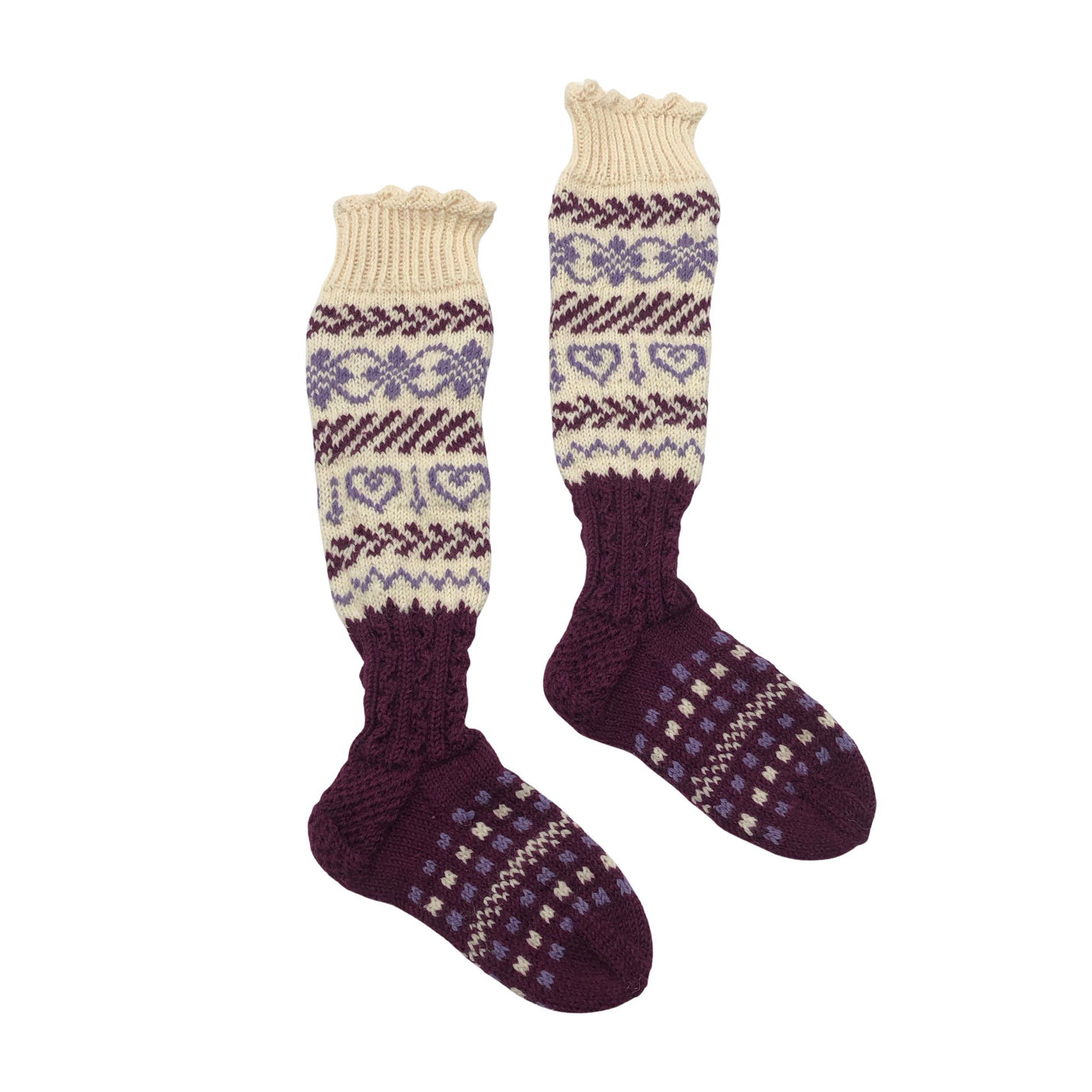 Unisex Handmade - Villased sokid, suurus 38 - Looduslik valge (1)