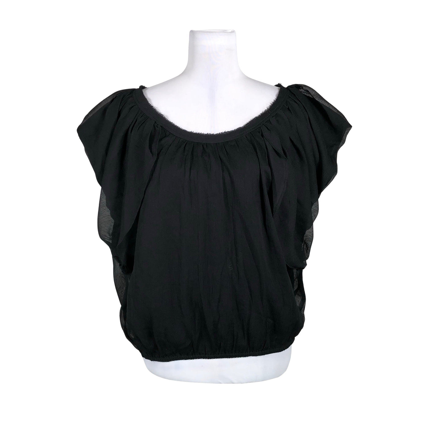 Unisex Twist&Tango - Lühikeste käistega pluus, suurus 38 - Must (1)