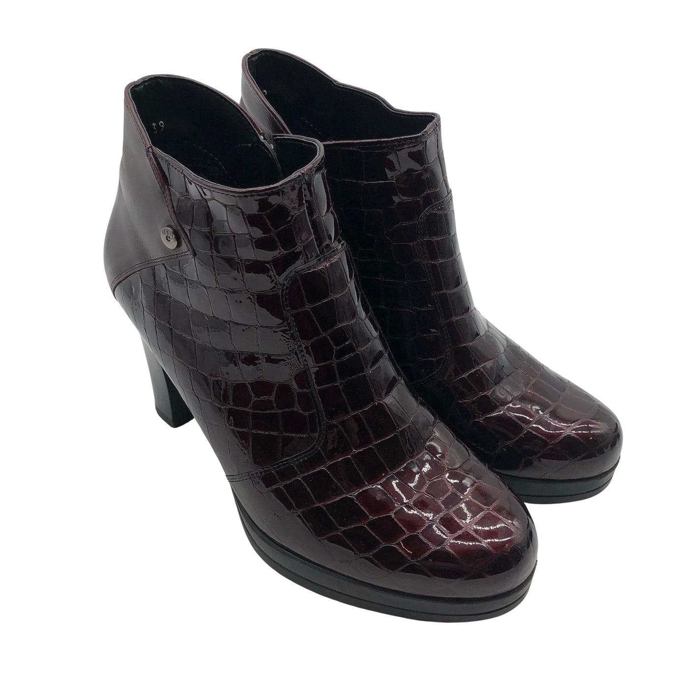 Unisex Janita - Poolsaapad, suurus 39 - Veinipunane (2)