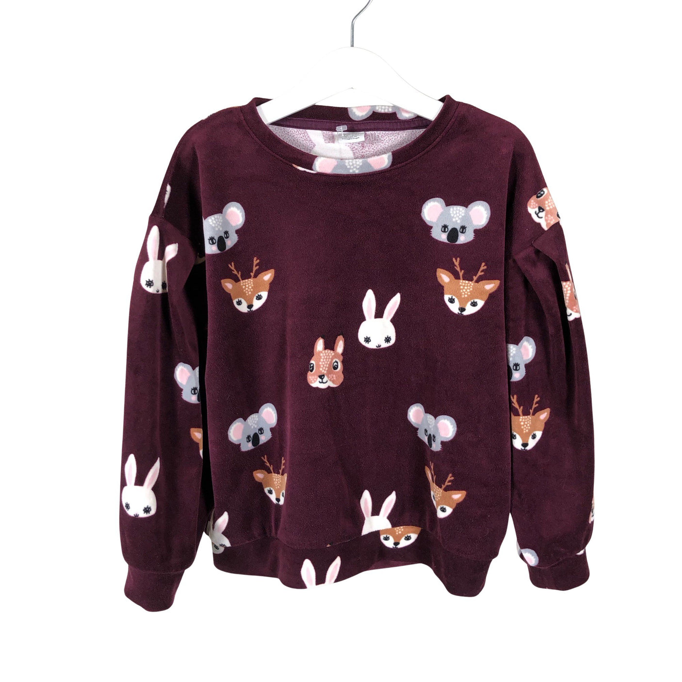 Unisex Lindex - Dressikangast pluus, suurus 116 - 122 - Veinipunane (1)