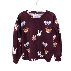 Unisex Lindex - Dressikangast pluus, suurus 116 - 122 - Veinipunane (1)