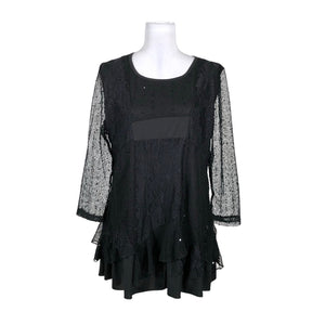 Unisex Purplerose - Mitteveniv tuunika, suurus 40 - Must (1)