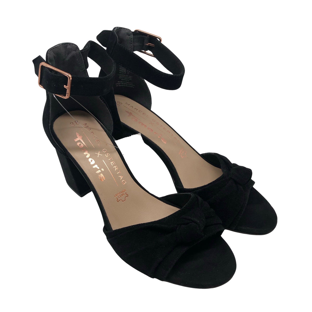 Unisex Tamaris - Kontsaga rihmikud, suurus 38 - Must (2)