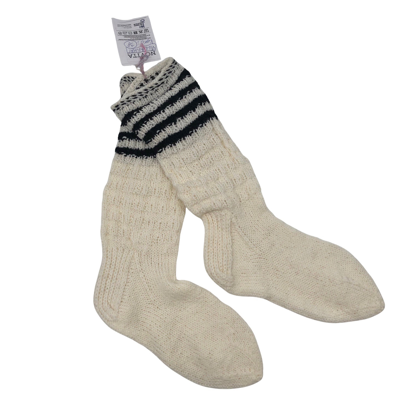 Unisex Handmade - Villased sokid, suurus 38 - Looduslik valge (1)