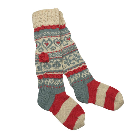 Unisex Handmade - Villased sokid, suurus 40 - Looduslik valge ()