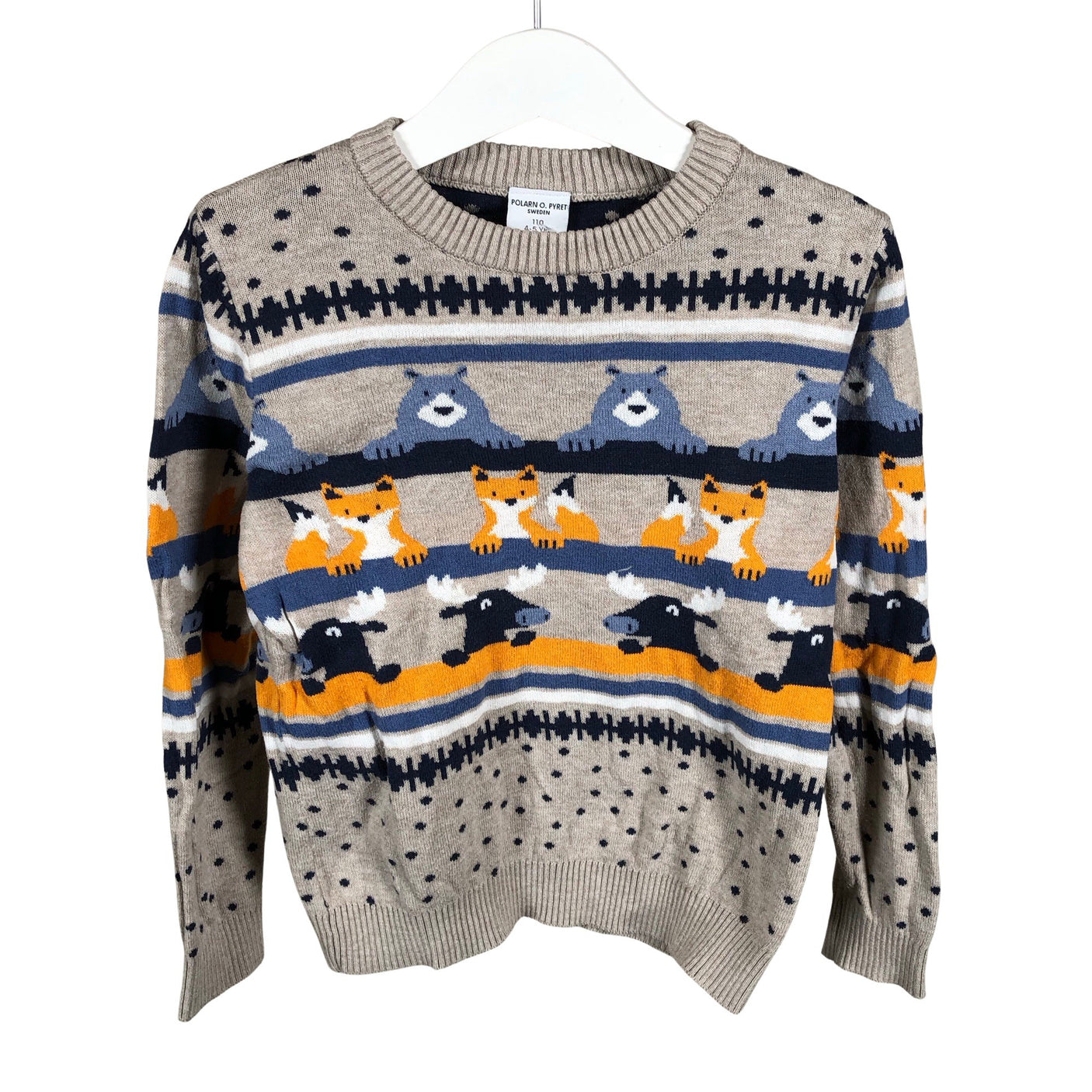 Unisex Polarn O. Pyret - Kampsun, suurus 104 - 110 - Hall (1)