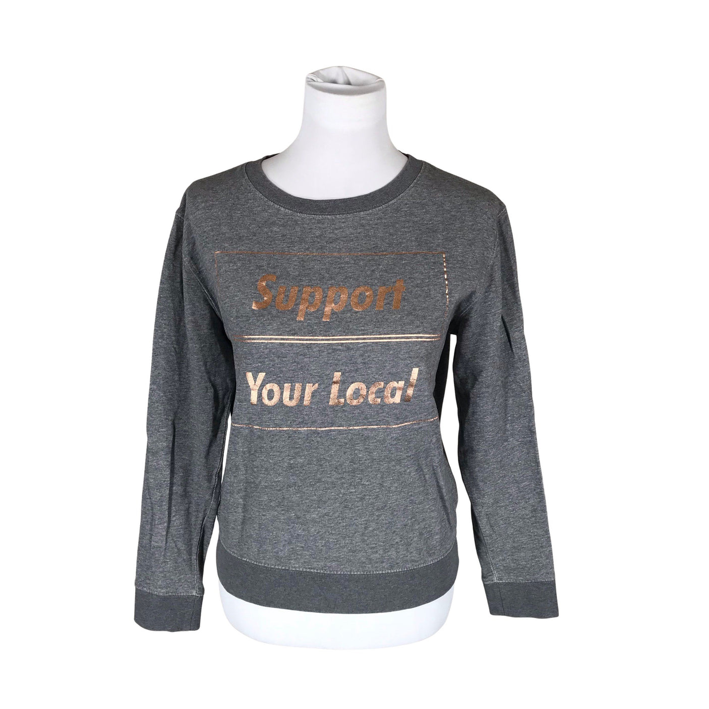 Unisex Support Your Local - Dressikangast pluus, suurus 34 - Hall (1)