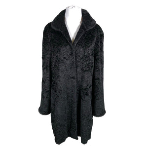 Unisex Alexandra - Kunstkarusnahast mantel, suurus 44 - Must (1)
