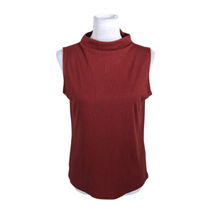 Unisex Lindex - Trikotaažist topp, suurus 40 - Veinipunane (1)