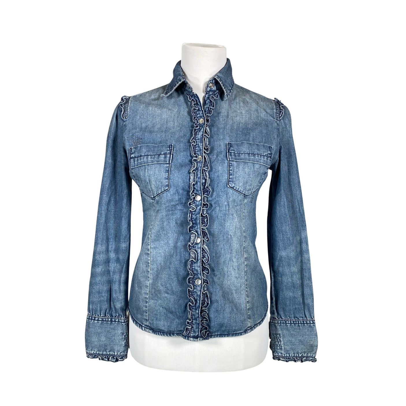 Unisex Lexington - Teksasärk, suurus 34 - Sinine (1)