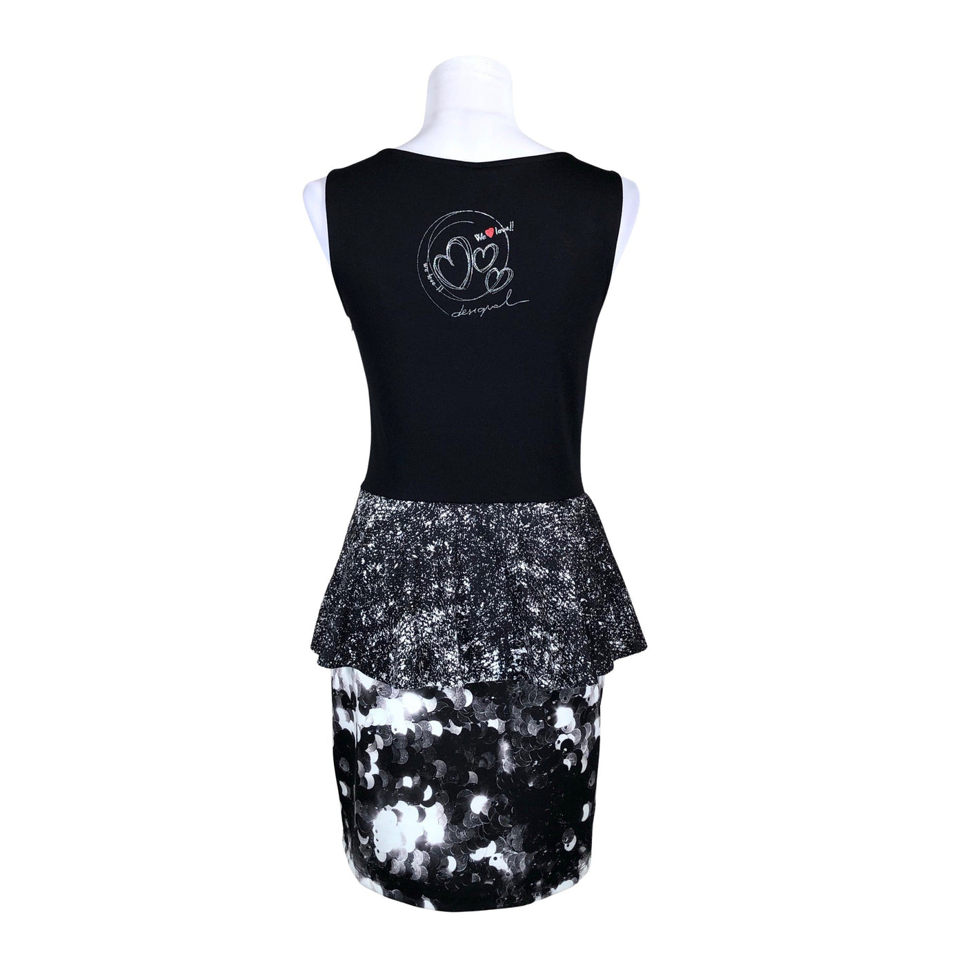 Unisex Desigual - Trikotaažist kleit, suurus 38 - Must (2)