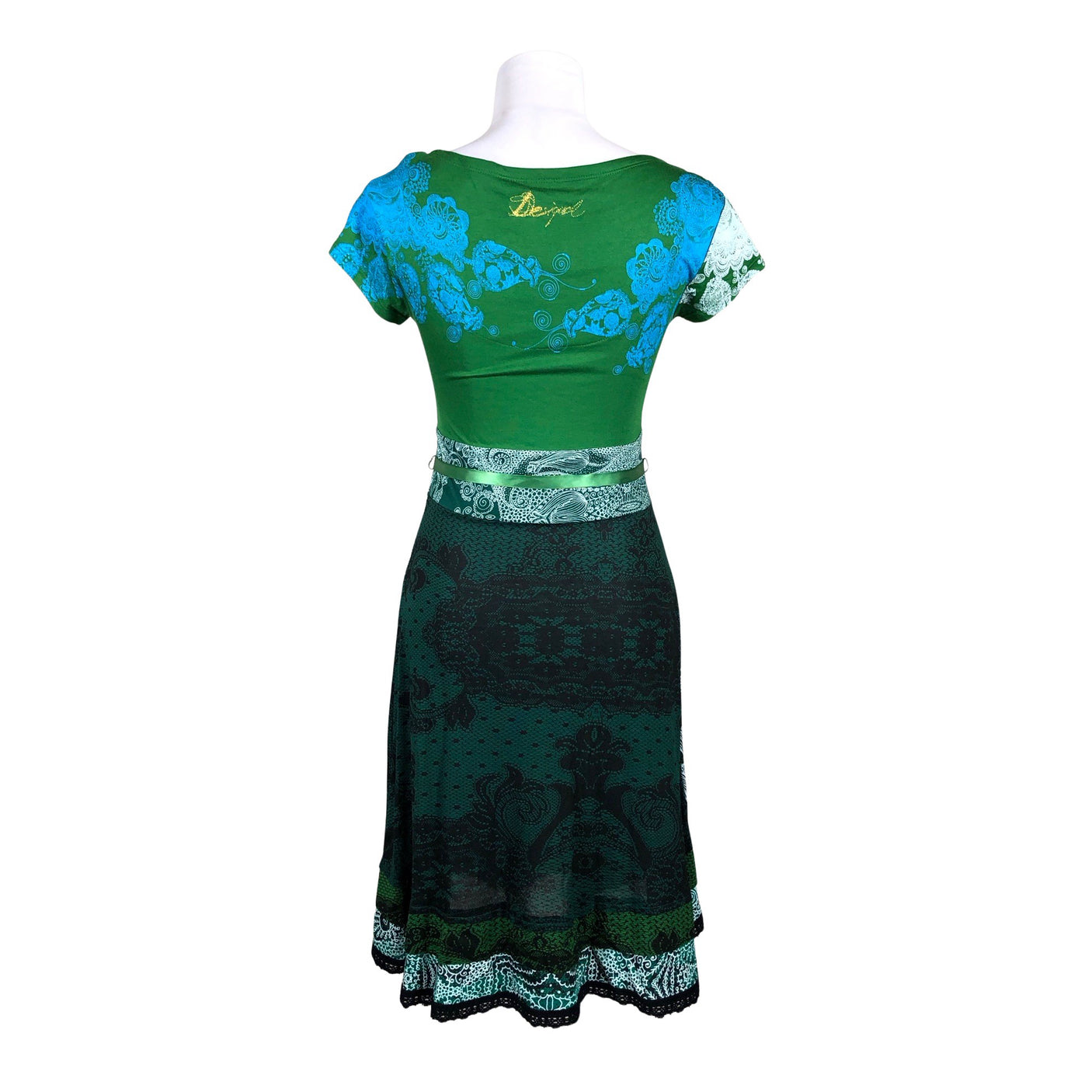 Unisex Desigual - Trikotaažist kleit, suurus 38 - Roheline (2)