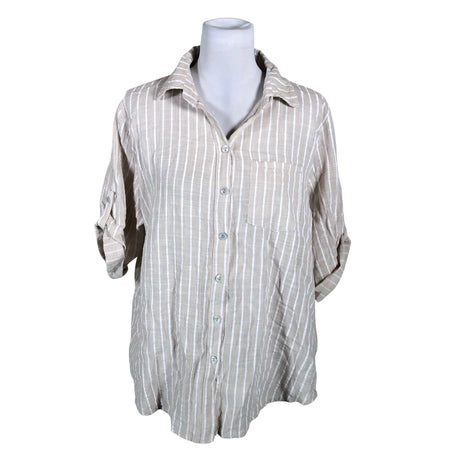 Unisex Mix by heart - Lühikeste käistega pluus, suurus 40 - Beige ()