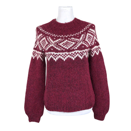 Unisex Handmade - Kampsun, suurus 36 - Veinipunane ()
