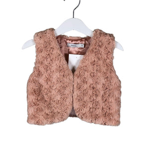 Unisex Name It - Kunstkarusnahast vest, suurus 92 - 98 - Heleroosa (1)