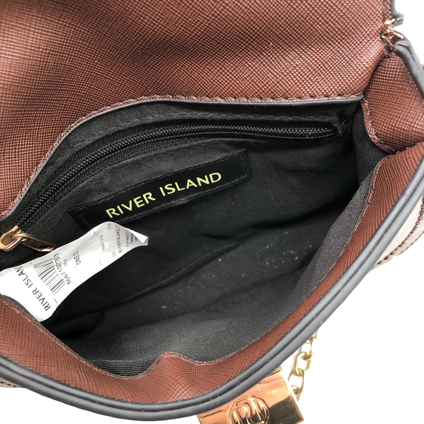 Unisex River Island - Õlakott, suurus Mini - Pruun (3)