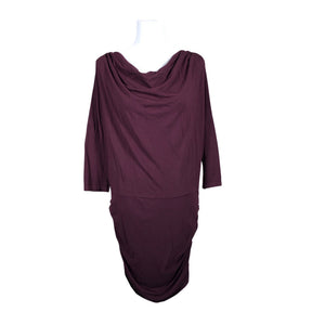Unisex Nanso - Trikotaažist kleit, suurus 40 - Veinipunane (1)