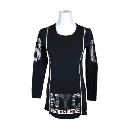 Unisex Cipo & Baxx - Trikotaažist pluus, suurus 36 - Must ()