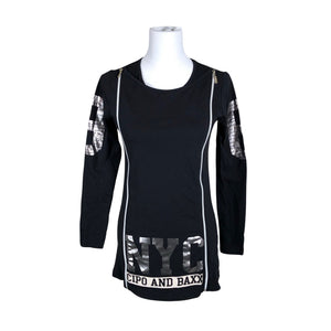 Unisex Cipo & Baxx - Trikotaažist pluus, suurus 36 - Must (1)