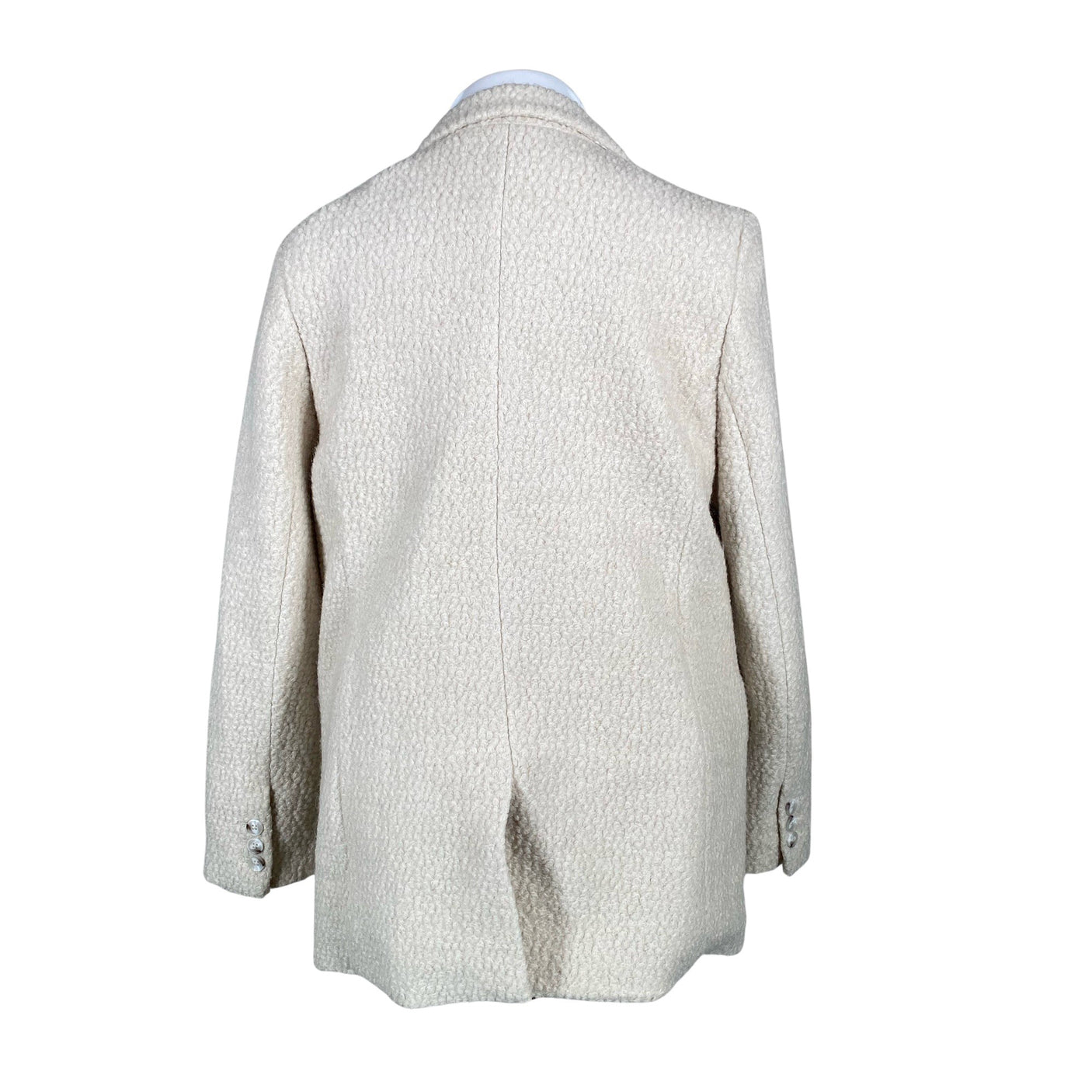 Unisex Lindex - Villane mantel, suurus 44 - Looduslik valge (2)