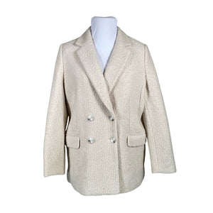 Unisex Lindex - Villane mantel, suurus 44 - Looduslik valge (1)