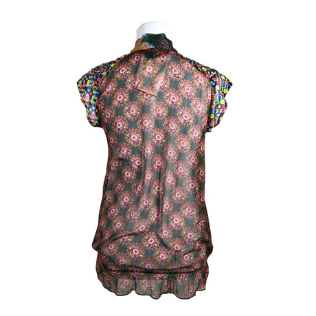 Unisex Desigual - Lühikeste käistega pluus, suurus 36 - Roheline (2)