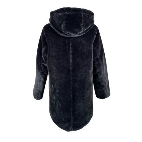 Unisex Esprit - Kunstkarusnahast mantel, suurus 36 - Must (2)