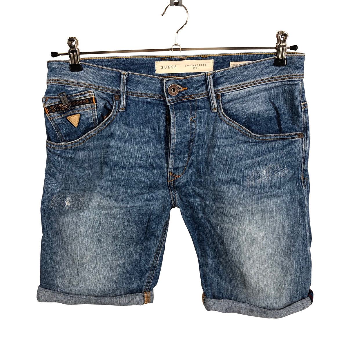 Unisex Guess - Teksast lühikesed püksid, suurus W29 - Helesinine (1)