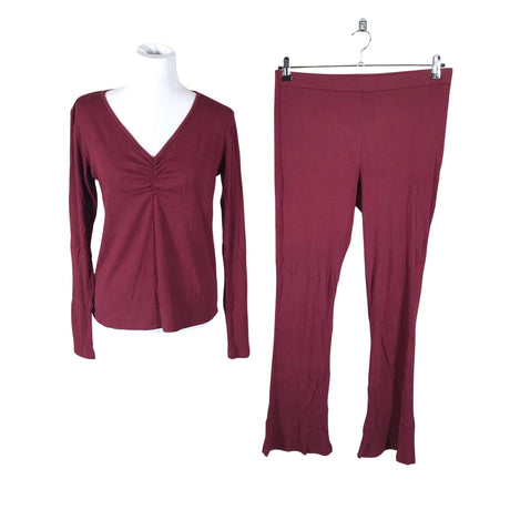 Unisex Nanso - Trikotaažist pluus, suurus 40 - Veinipunane ()