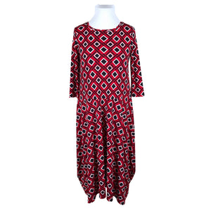 Unisex LQ Designs - Trikotaažist kleit, suurus 44 - Punane (1)