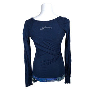 Unisex Desigual - Trikotaažist pluus, suurus 36 - Sinine (2)