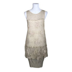 Unisex Lauren Vidal - Kootud tuunika, suurus 40 - Beige (1)