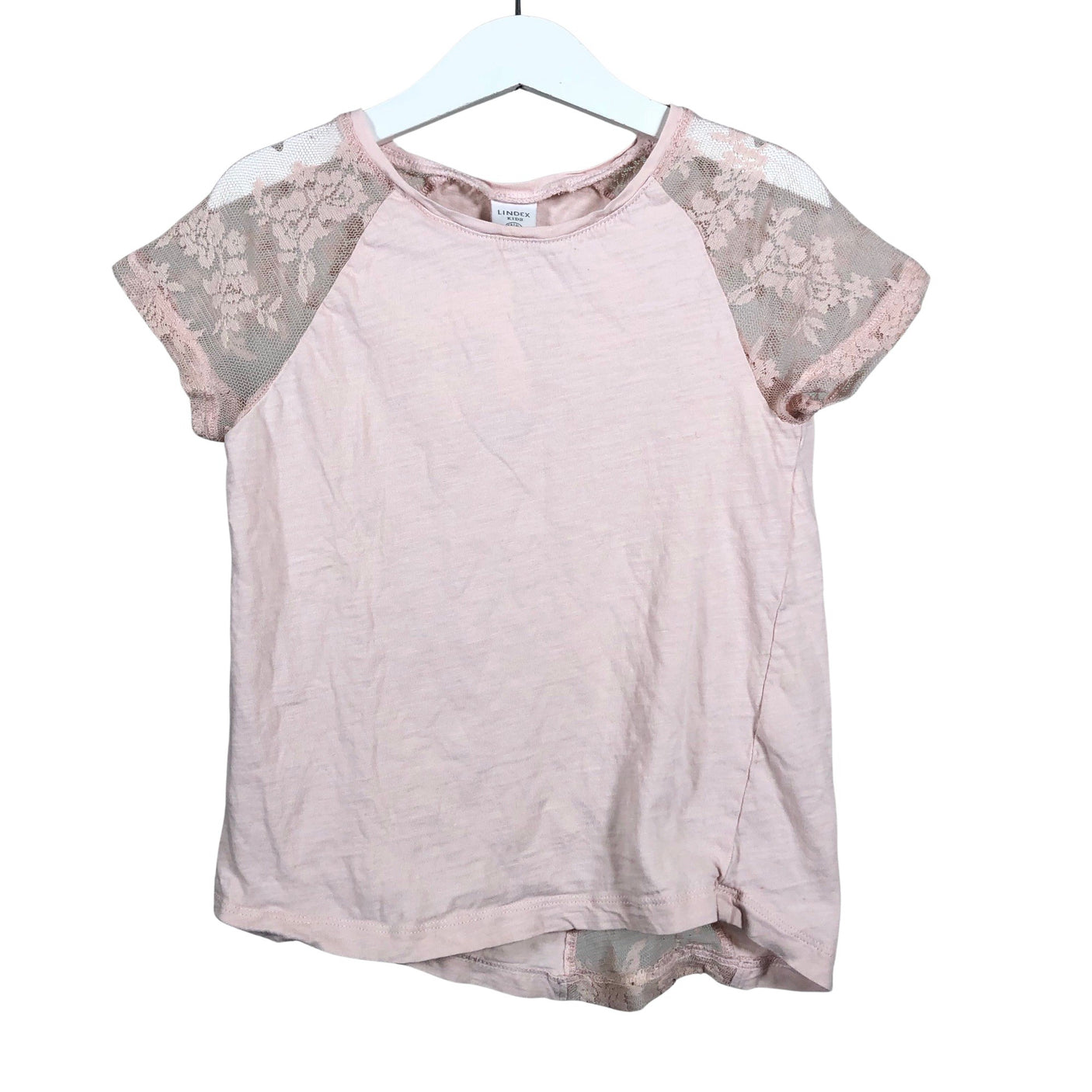 Unisex Lindex - T-särk, suurus 122 - 128 - Heleroosa (1)