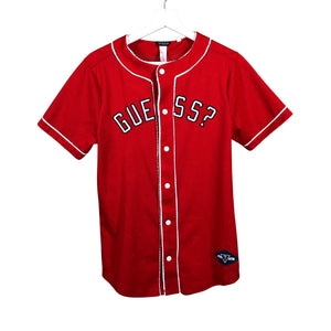 Unisex Guess - Lühikeste käistega pluus, suurus 164 - 170 - Punane (1)