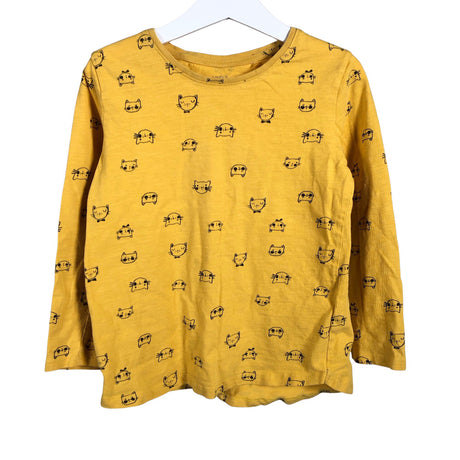 Unisex Lindex - Trikotaažist pluus, suurus 116 - 122 - Kollane ()