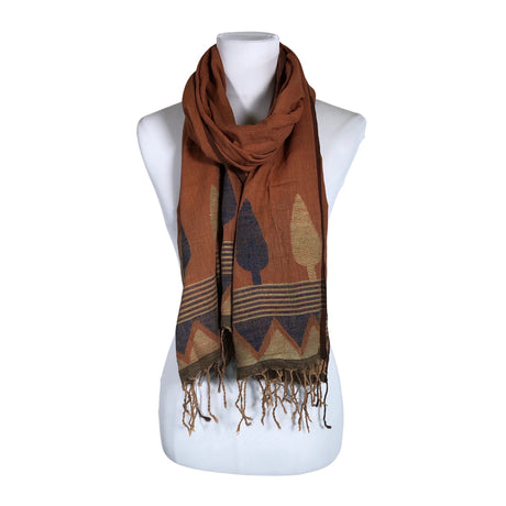 Unisex Fabindia - Õhuke sall, suurus Maxi - Pruun ()