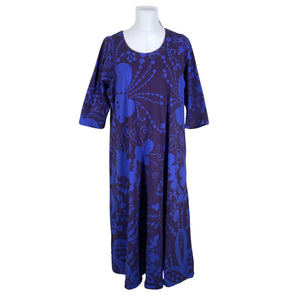 Unisex Virkkukoukkunen - Trikotaažist kleit, suurus 40 - Sinine (1)