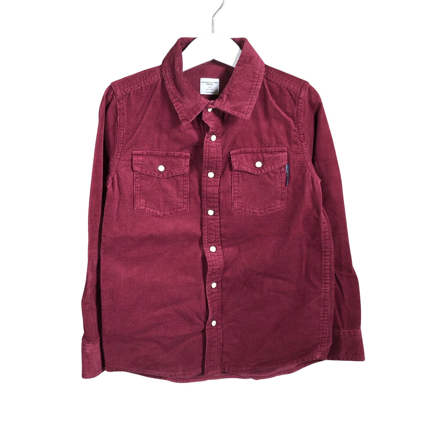 Unisex Polarn O. Pyret - Triiksärk, suurus 116 - 122 - Veinipunane (1)